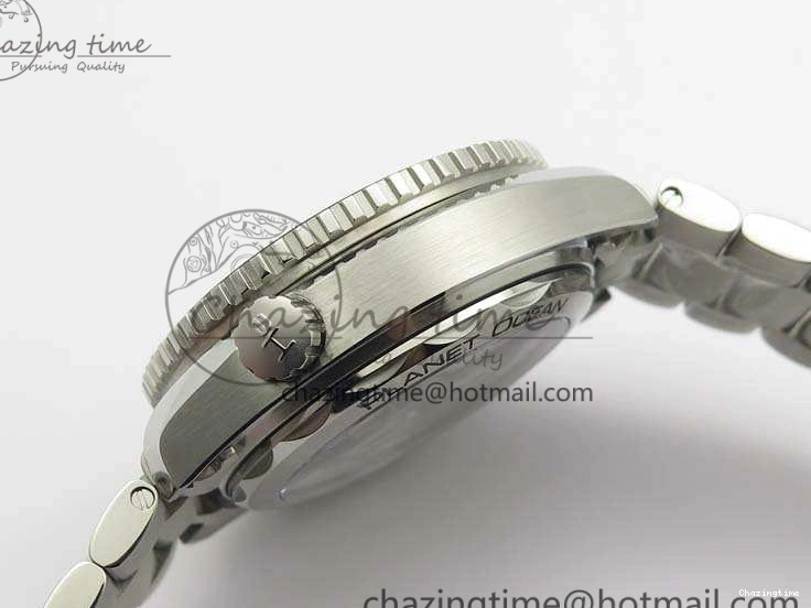 0424 FastDry Planet Ocean Master Chrono SS OM 1:1 Best Edition Black Dial On SS Bracelet A9900 V 8112